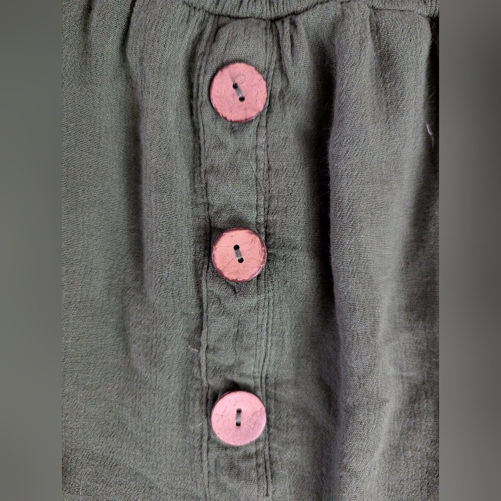 Harper Green Button-Down Skirt - Picture 3 of 7